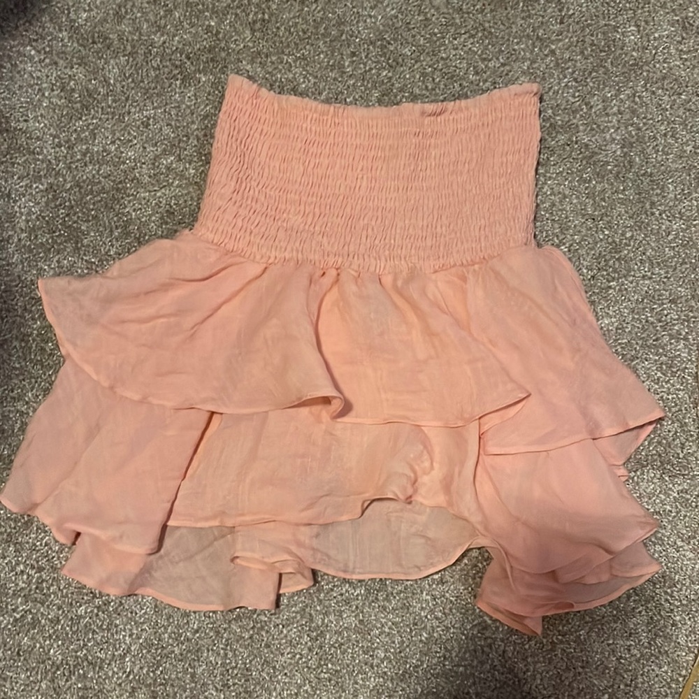 Small blush pink mini skirt